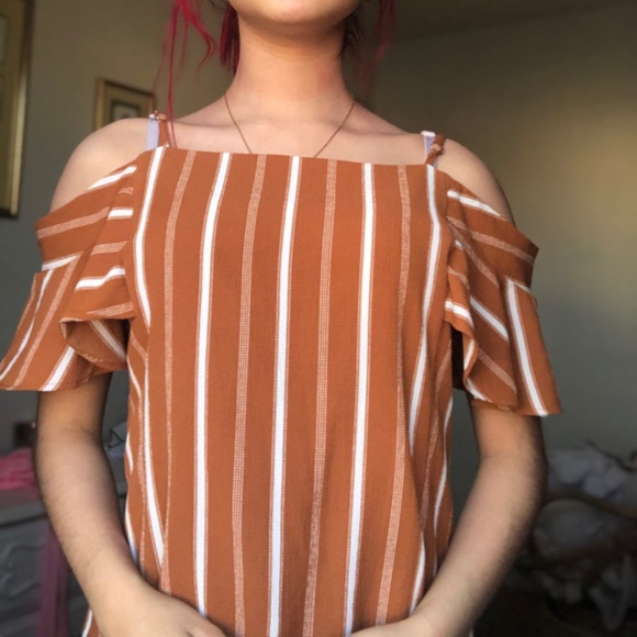 mine Tops Brown Off The Shoulder Top Poshmark — free download